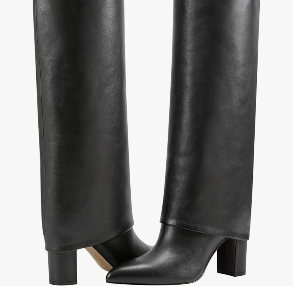 Elegant Black Leather Women's Boots